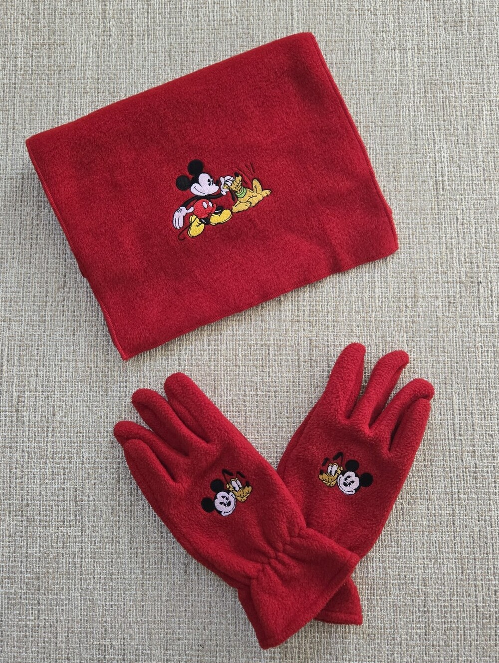 Disney Fleece Scarf And Glove Set